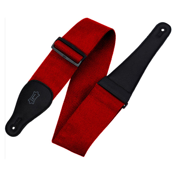 Levys 3" Poly Guitar Strap Red - M8P3RED