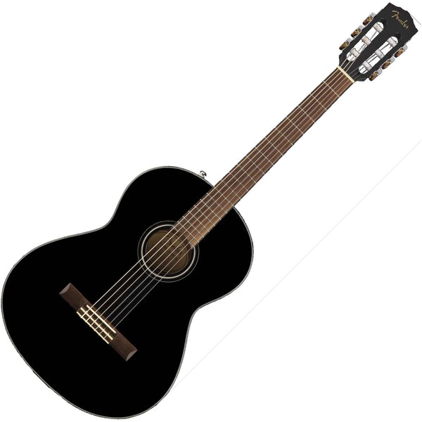 Fender CN-60S Nylon String Classical Guitar Solid Top in Black - 0970160506
