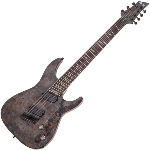 Schecter Omen Elite-7 7 String Multiscale Electric Guitar in Charcoal - 2463SHC