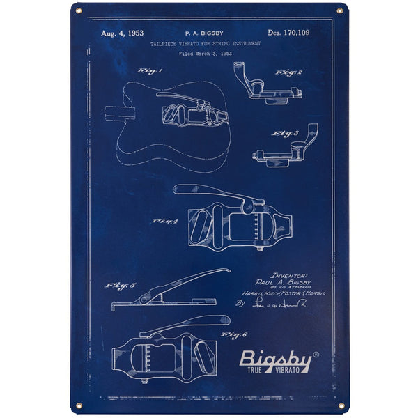 Bigsby Bigsby Blueprint Tin Sign - 1802277001