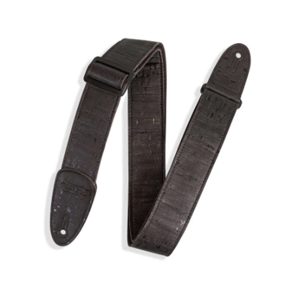 Levys 2" Solid Black Cork Strap - MX8BLK