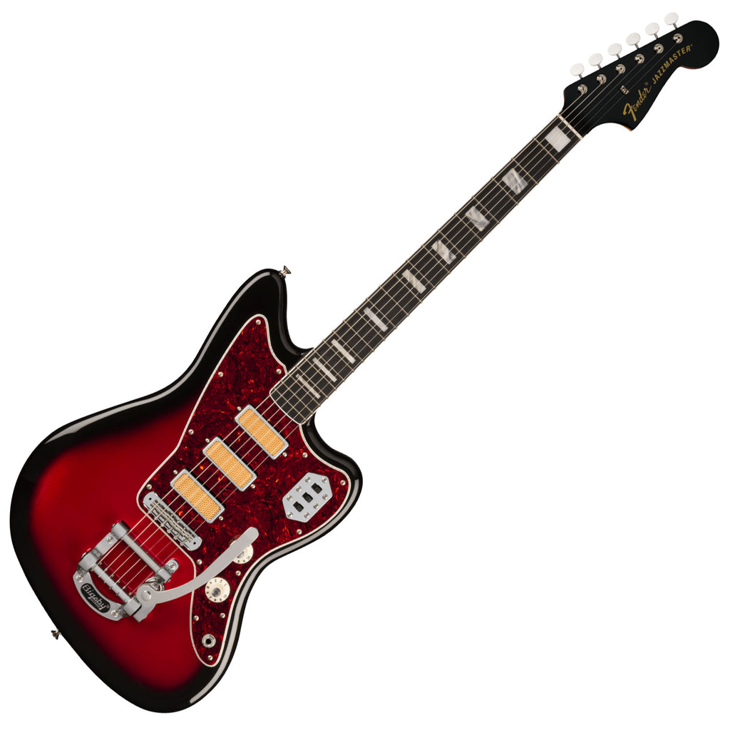 Fender Gold Foil Jazzmaster Electric Guitar Ebony in Candy Apple Burst - 0140701332