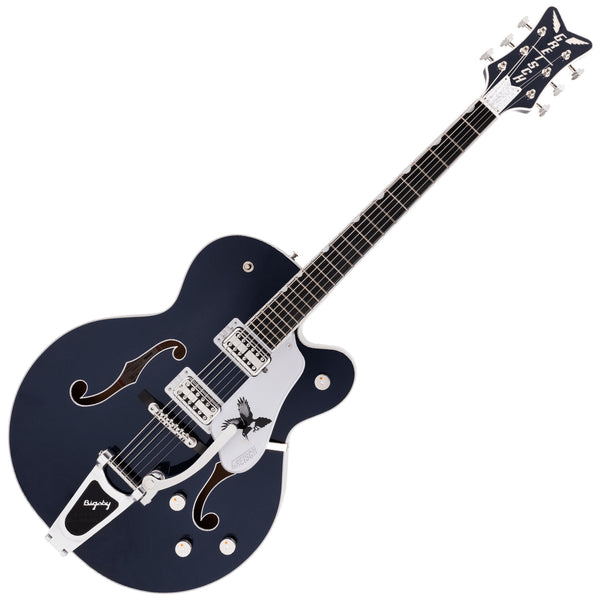 Gretsch G6136T-RR Rich Robinson Signature Magpie Electric Guitar Bigsby in Raven's Breast Blue w/Case - 2401613873