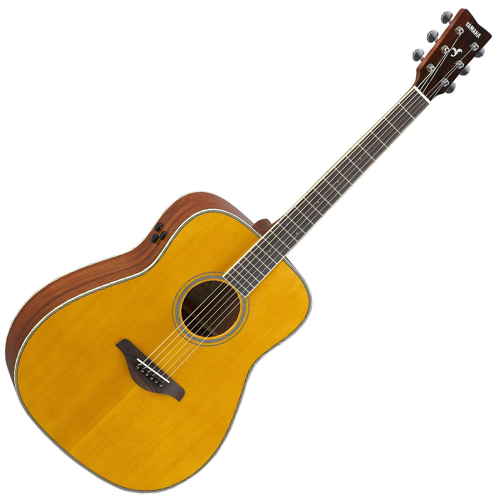 Yamaha TransAcoustic Dreadnought Acoustic Electric in Vintage Tint - FGTAVT