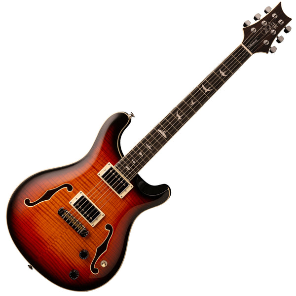 PRS SE Hollow Body II Electric Guitar in Tricolor Sunburst w/Case - H2ECBTC