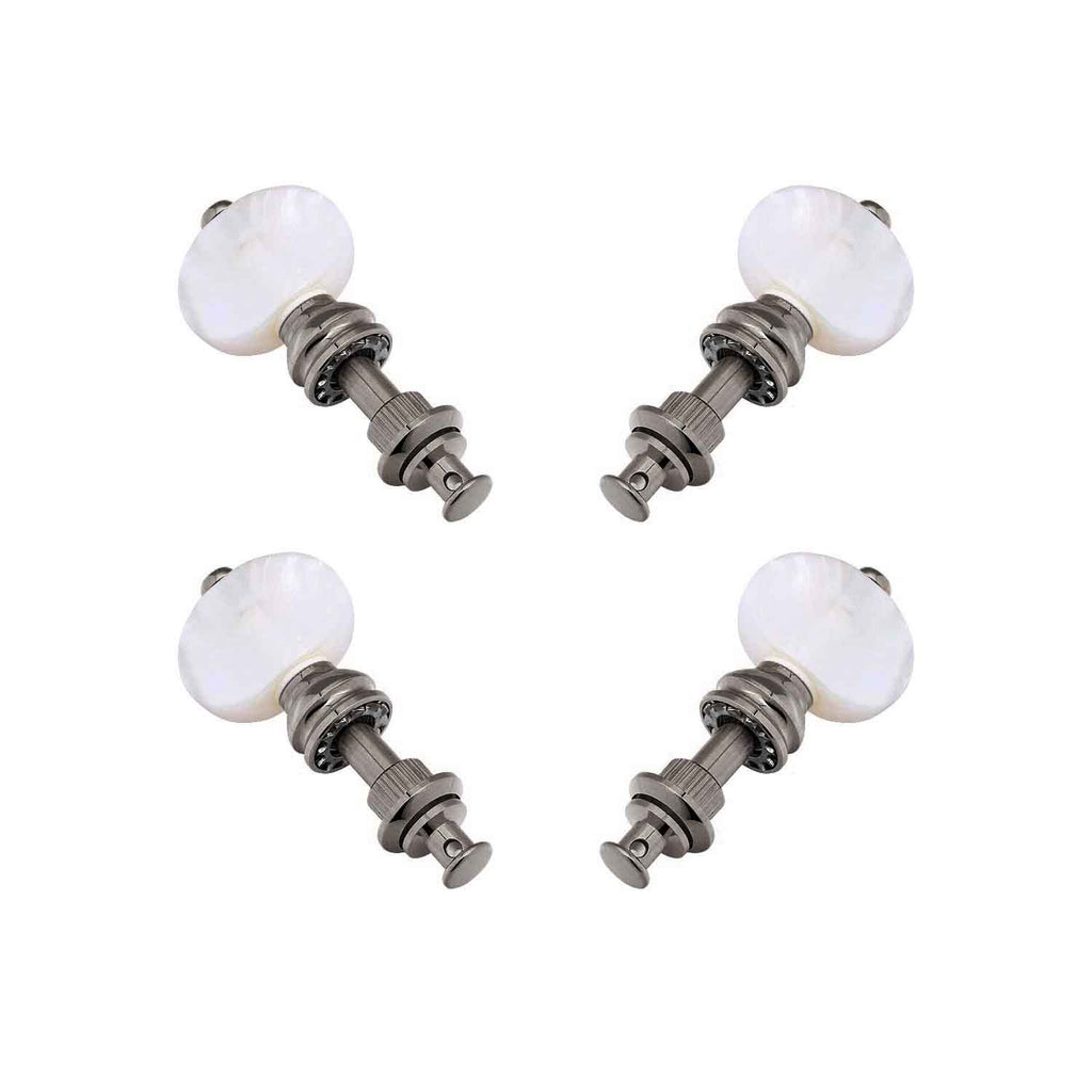 Gotoh Set of 4 Nickel Ukulele Tuners with White Pearloid Buttons - TK7870001