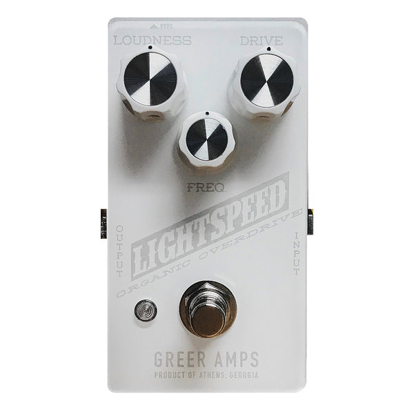 Greer Amps Lightspeed Organic Overdrive Effects Pedal in Snow Blind - GREERLOOSNOW
