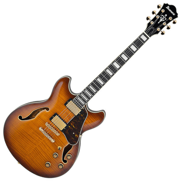 Ibanez Artcore Expressionist Semi Hollow Body Electric Guitar in Antique Yellow Sunburst - AS93FMVLS