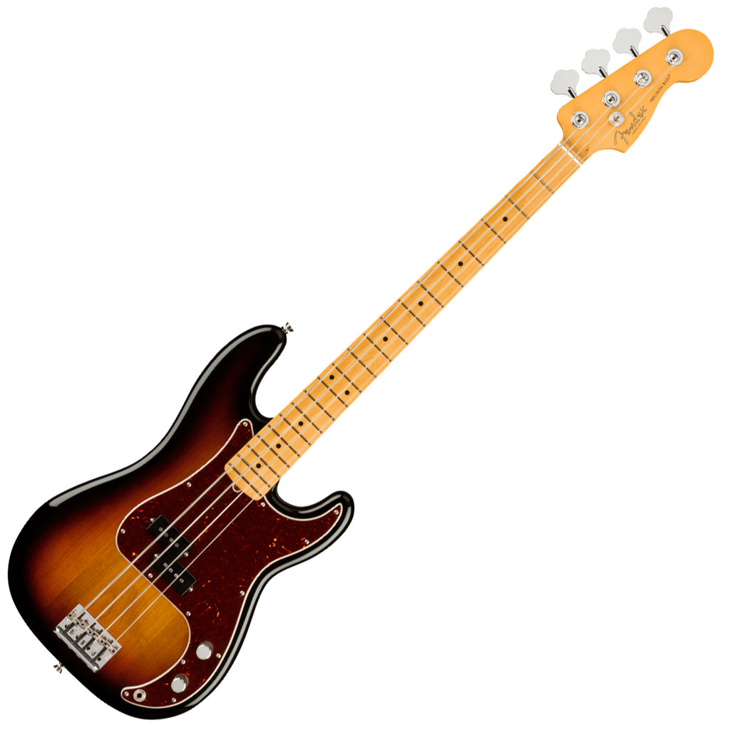 Fender American Professional II P Bass Maple 3-Tone Sunburst Bass Guitar w/Case - 0193932700