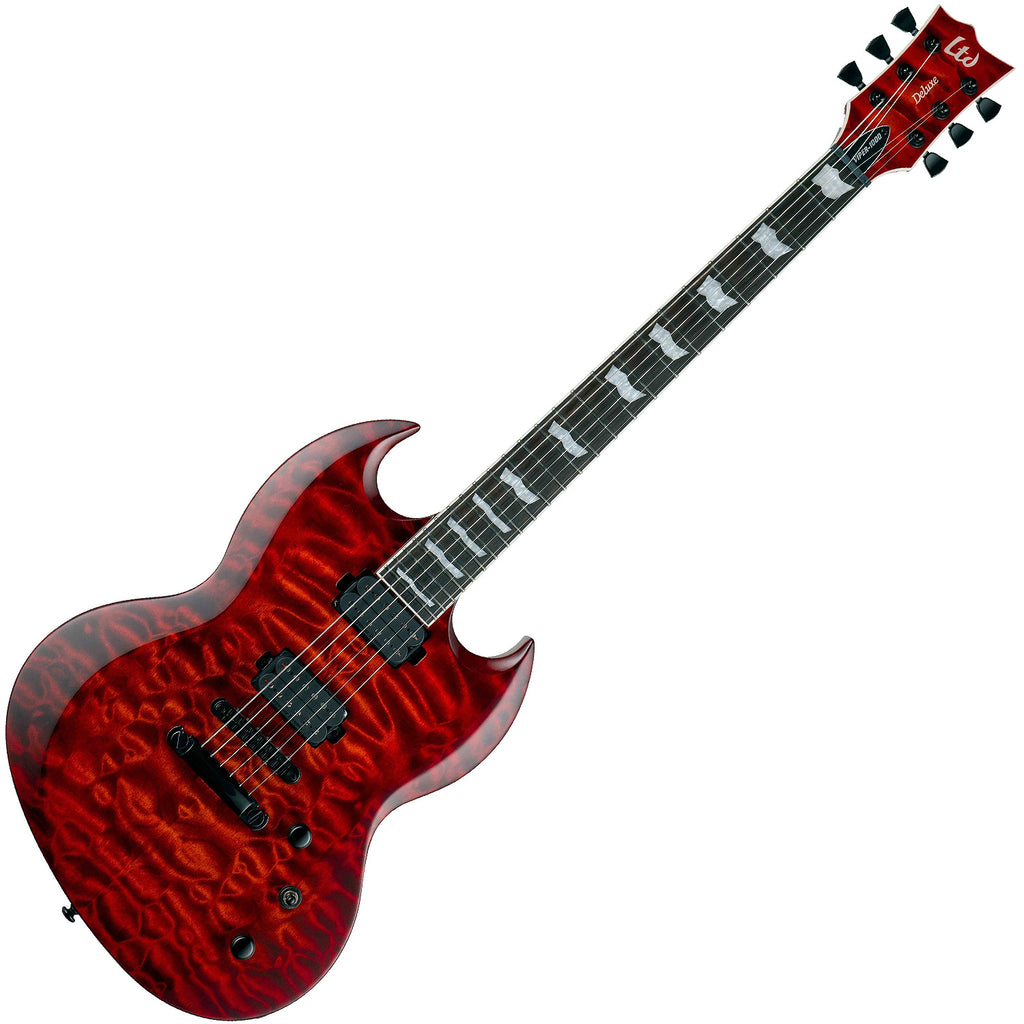 ESP LTD VIPER1000 Viper Electric Guitar Quilted Maple in Tiger Eye Burst - LVIPER1000QMTES