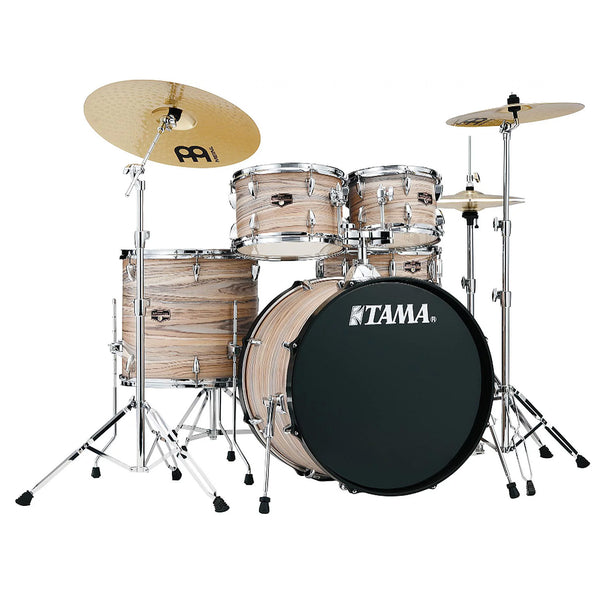 Tama ImperialStar 5 Piece Drumkit w/Hardware & Meinl Cymbals in Natural Zebrawood Wrap - IE52CNZW