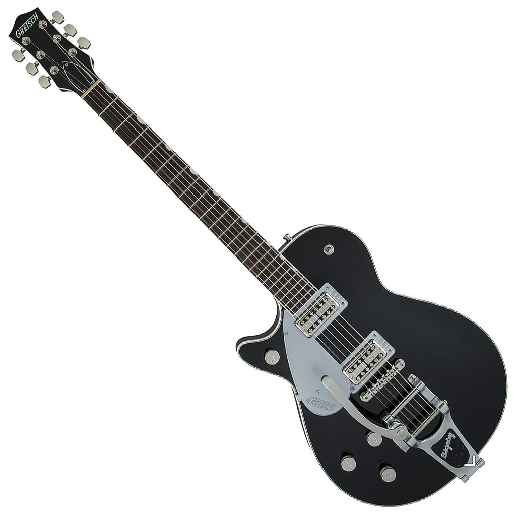 Gretsch G6128TLH Left Hand Players Edition Jet FT Bigsby in Black Electric Guitar w/Case - 2402420806