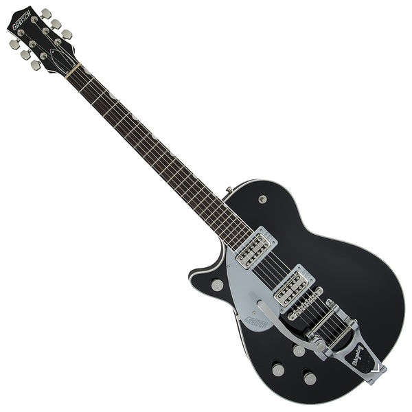 Gretsch G6128TLH Left Hand Players Edition Jet FT Bigsby in Black Electric Guitar w/Case - 2402420806