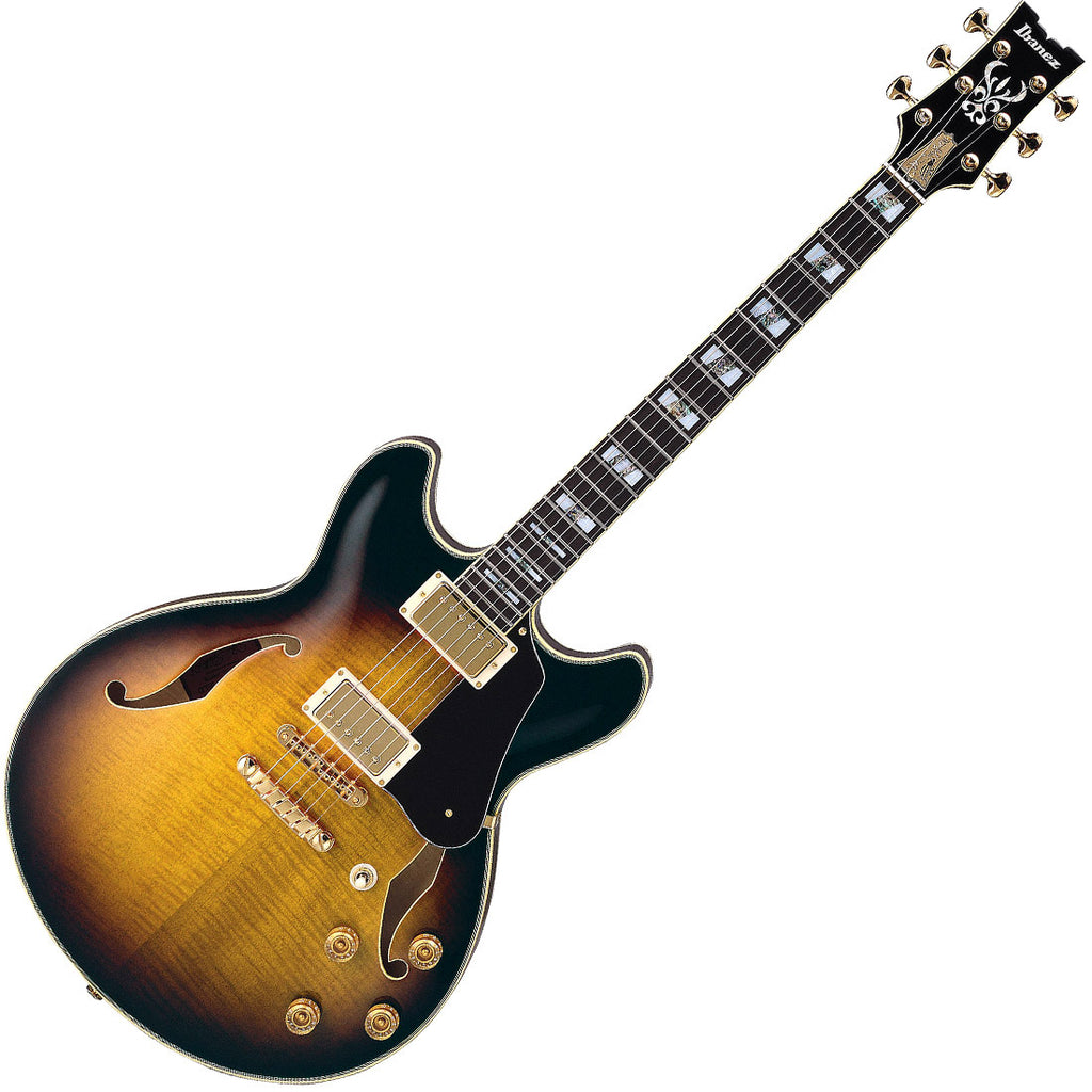 Ibanez John Scofield Signature Semi Hollow Body Electric Guitar in Vintage Yellow Sunburst - JSM10VYS