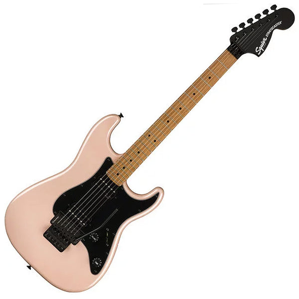 Squier Contemporary Stratocaster HH Electric Guitar Floyd Rose Roasted Maple Neck Black Pickguard in Shell - 0370240533