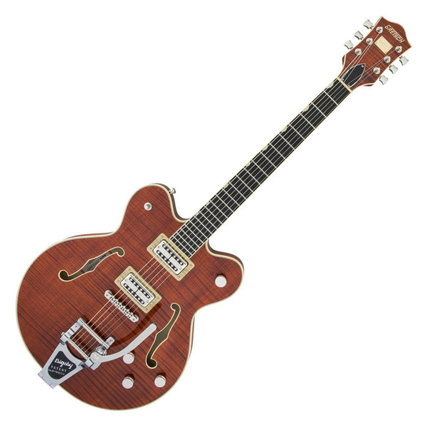 Gretsch Players Edition Broadkaster Flame Maple Hollow Body Bigsby in Bourbon Stain Electric Guitar w/Case - G6609TFM