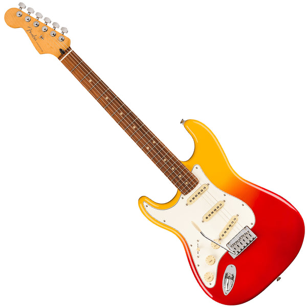 Fender Player Plus Stratocaster Electric Guitar Left Hand Pau Ferro in Tequila Sunrise - 0147413387