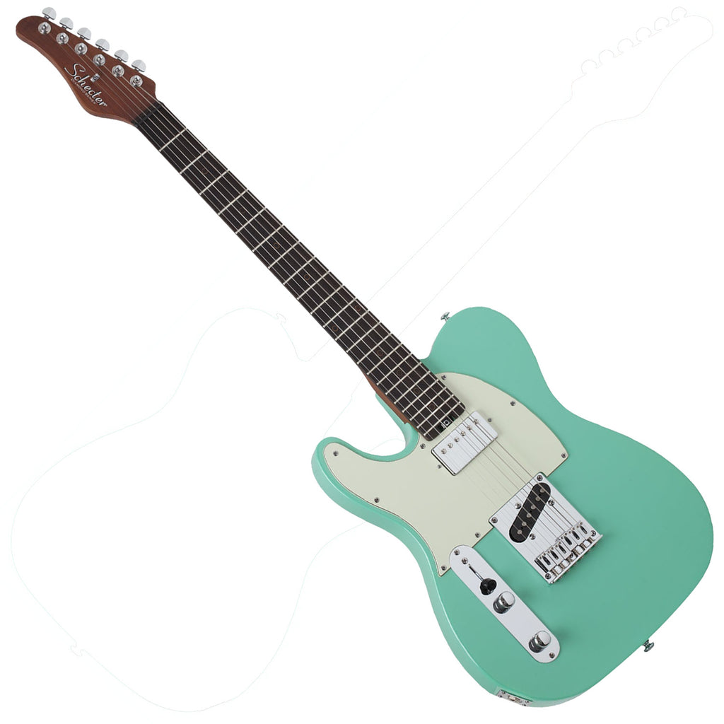 Schecter Nick Johnston PT Left Hand Electric Guitar in Atomic Green - 1734SHC