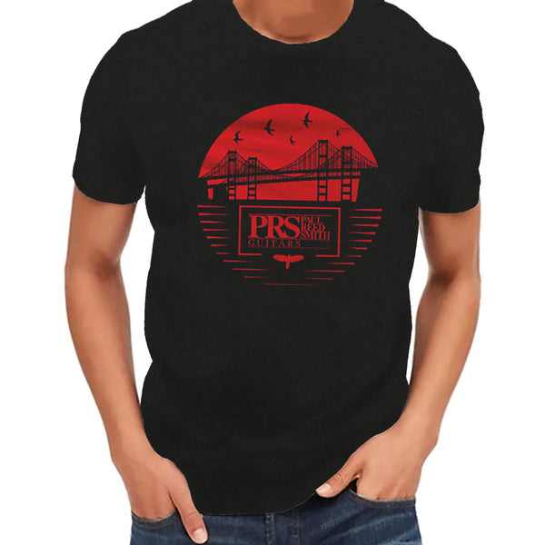 PRS Bay Bridge Short Sleeve T-Shirt in Red/Black - XL - 108155005028