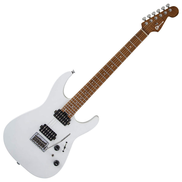 Charvel USA Select Dinky DK24 HH 2PT Maple Electric Guitar in Satin White - 2839412776