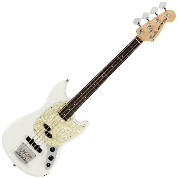 Fender American Performer Mustang Electric Bass Rosewood in Arctic White - 0198620380
