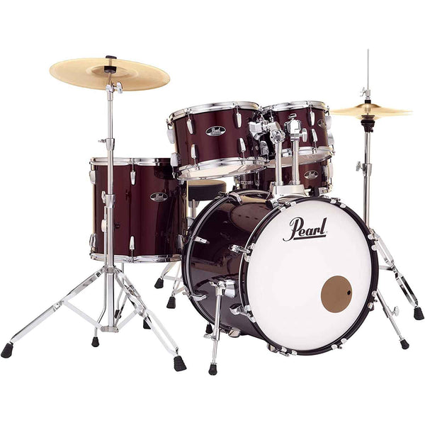 Pearl "IN-STORE PURCHASE ONLY" 5 Piece Roadshow Drum Kit in Red Wine w/Stands and Cymbals - RS505CC91