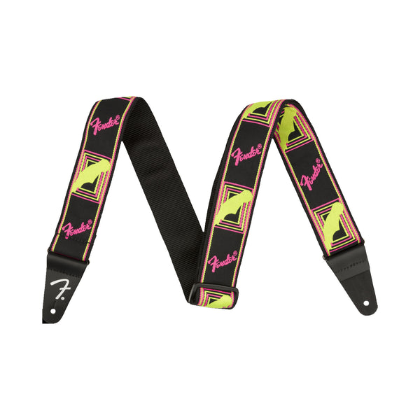 Fender Neon Monogrammed Strap Yellow and Pink - 0990681304