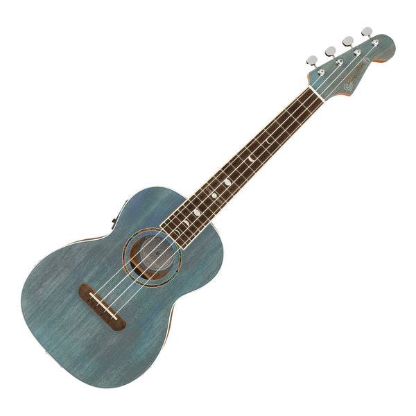 Fender Dhani Harrison Ukulele Walnut in Turquoise - 0971752197