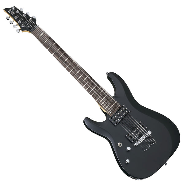 Schecter C-7 String Electric Guitar Deluxe Left Handed Satin Black - 439SHC