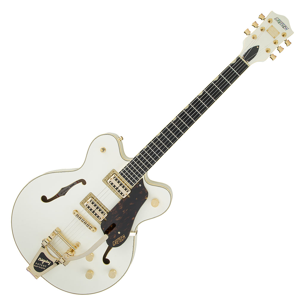 Gretsch G6609TG Players Edition Double-Cut Broadkaster Hollow Body Bigsby in Vintage White Electric Guitar w/Case - 2401900805