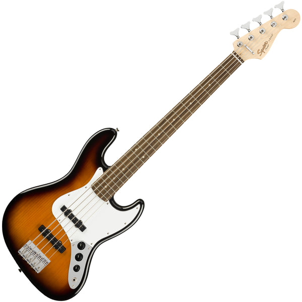 Squier Affinity Series Jazz Bass V 5 String Electric Bass in Brown Sunburst - 0371575532