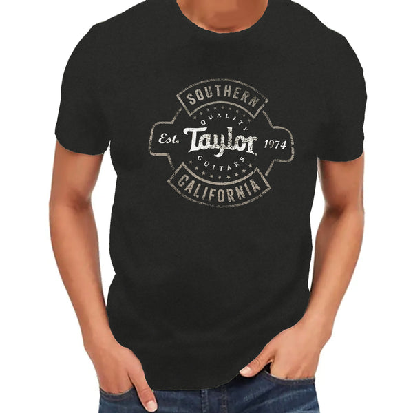 Taylor Black Aged Logo T-Shirt Medium - 15857