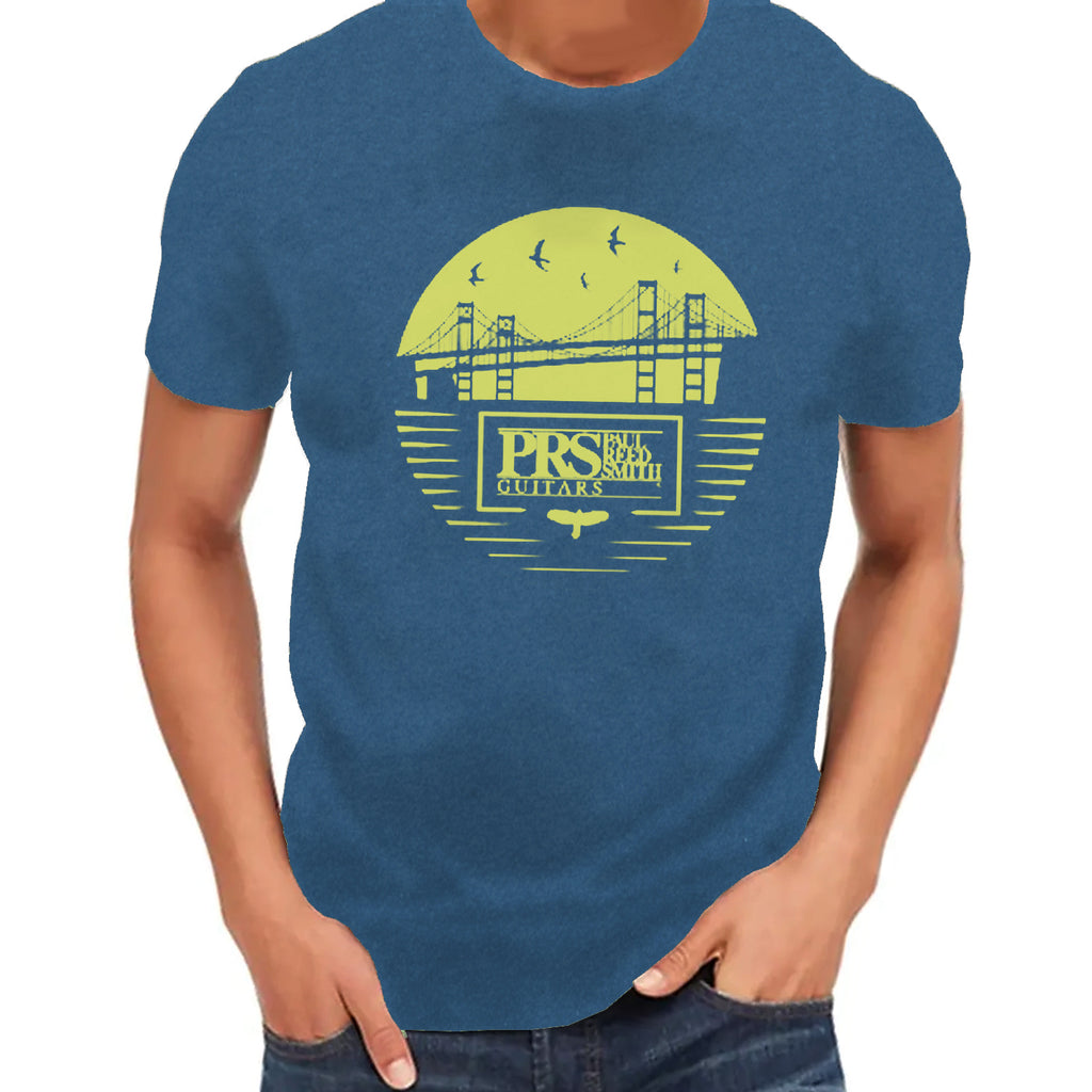 PRS Bay Bridge Short Sleeve T-Shirt in Yellow/Blue - Large - 108155004029