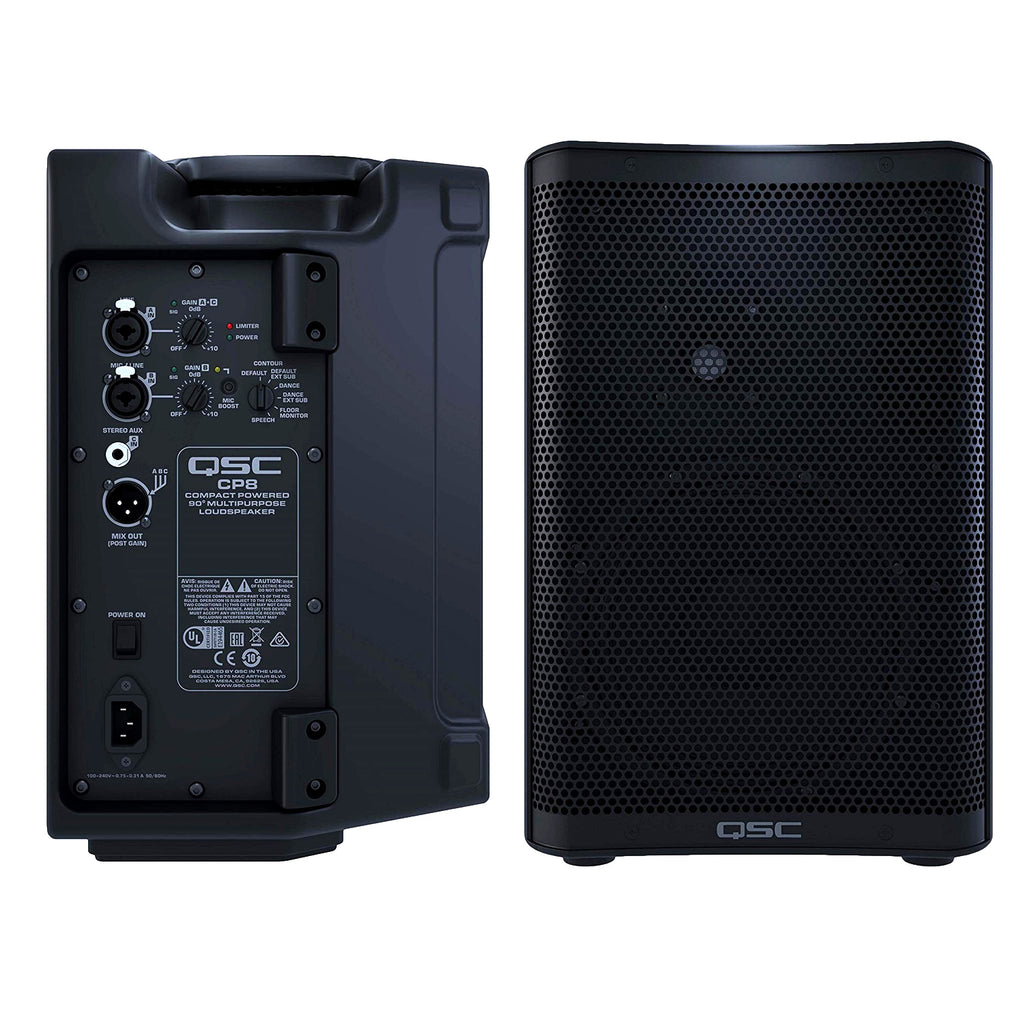 QSC CP8 2-Way 1000 Watt Powered Speaker Cabinet