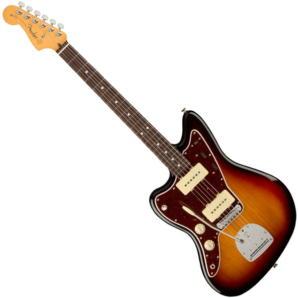 Fender Left Hand American Professional II Jazzmaster Electric Guitar Rosewood in 3-Tone Sunburst w/Case - 0113980700