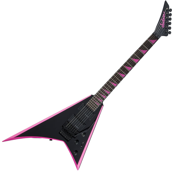Jackson RRX24 Electric Guitar in Black w/ Neon Pink Bevels - 2913636519
