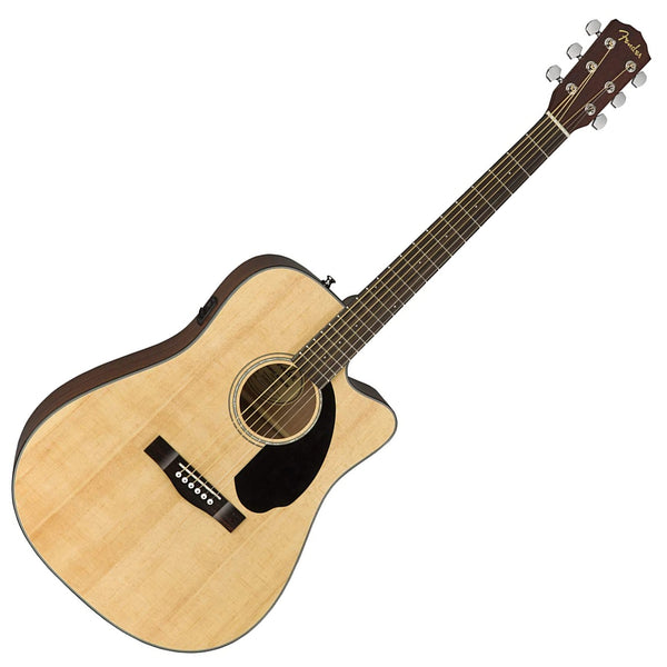 Fender CD60SCE Acoustic Electric Dreadnought Cutaway Solid Spruce Top in Natural - 0970113021