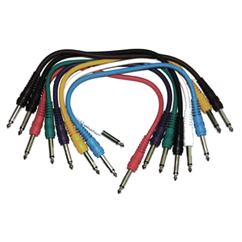 Apex AA16 12" 1/4" to 1/4" Patch Cable – Package of 8