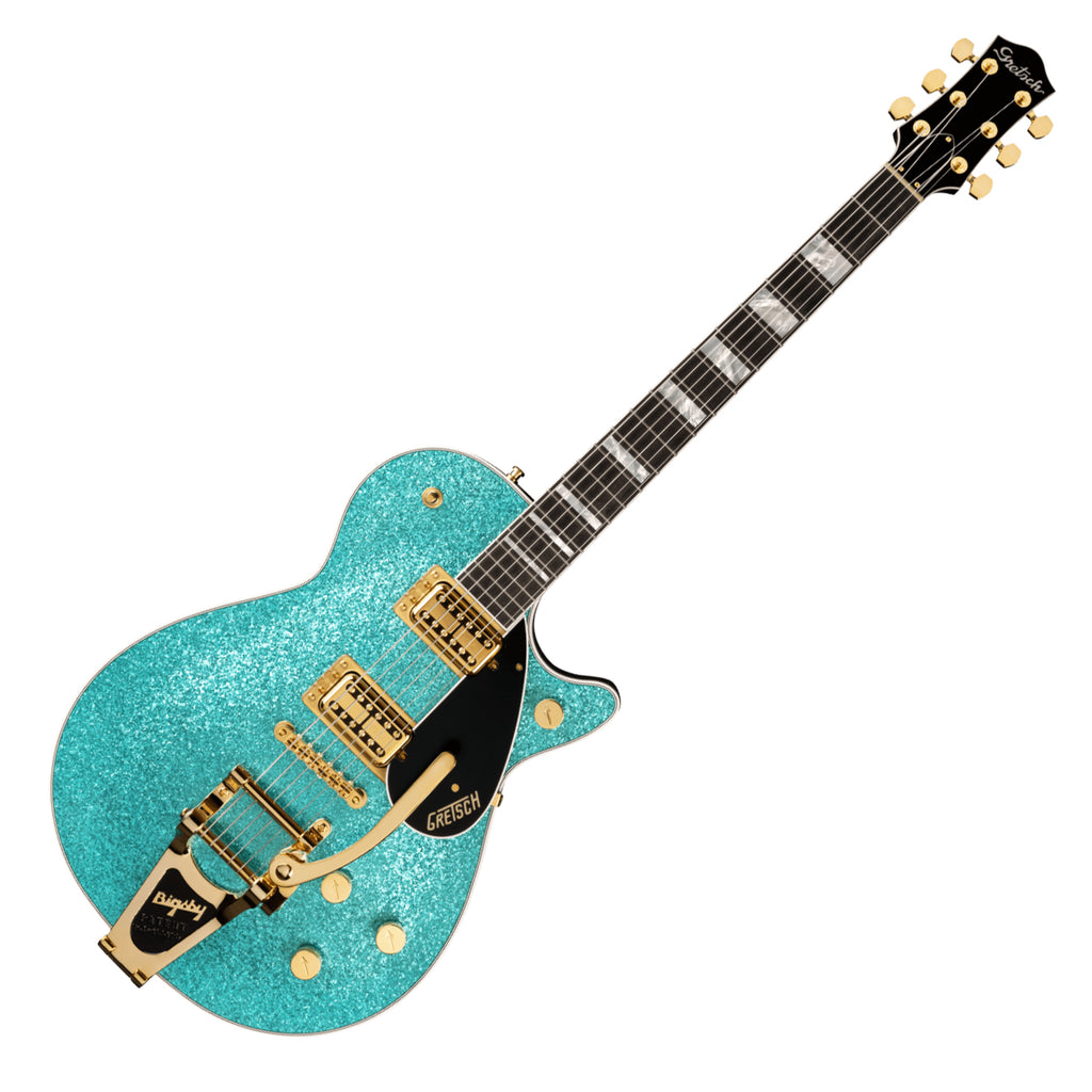 Gretsch Limited Edition G6229TG-PE-LTD Jet Electric Guitar Broad Trons in Ocean Turquoise Sparkle w/Case - 2403410813