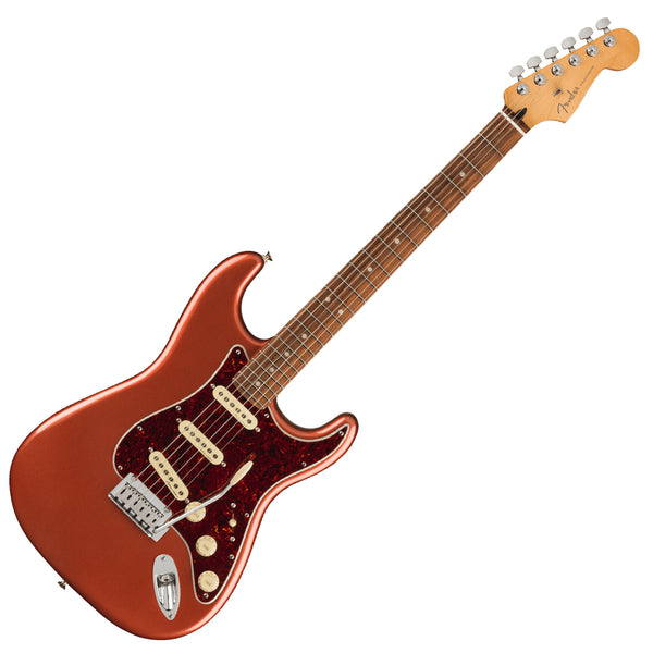 Fender Player Plus Stratocaster Electric Guitar Pao Ferro in Aged Candy Apple Red - 0147312370