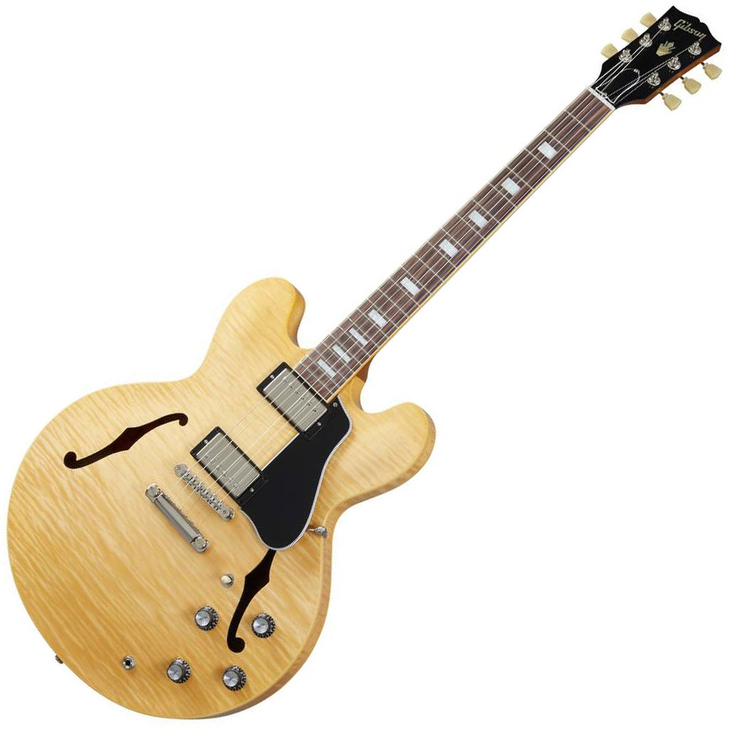 Gibson ES-335 Hollow Body Electric Guitar in Vintage Natural w/Case - ES35F00VNNH