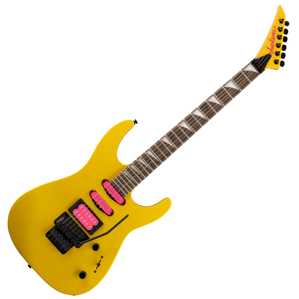 Jackson DK3XR HSS Electric Guitar Pink Pickups in Caution Yellow - 2910022504
