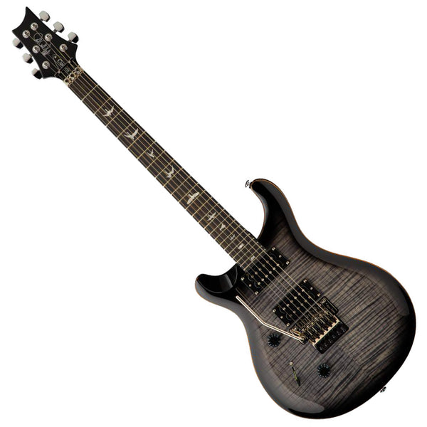PRS SE CUSTOM 24 Limited Edition Left Handed Electric Guitar w/Floyd  in Charcoal Burst - CU44FLLECA