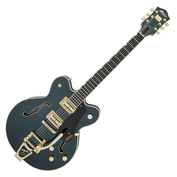Gretsch G6609TG Players Edition Double-Cut Broadkaster Hollow Body Bigsby in Cadillac Green Electric Guitar w/Case - 2401900846