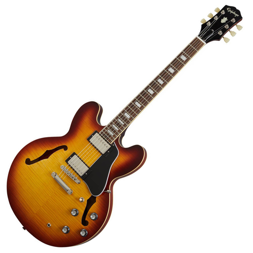 Epiphone Electric Guitar Inspired by Gibson ES335 Figured Top in Raspberry Tea Burst - IGES335FRTNH