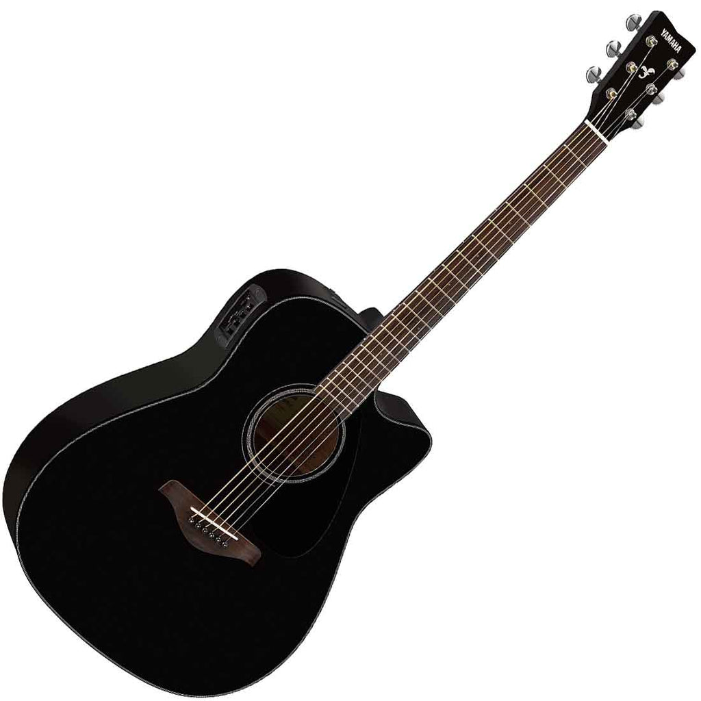 Yamaha Solid Spruce Top Acoustic Electric in Black - FGX800CBL