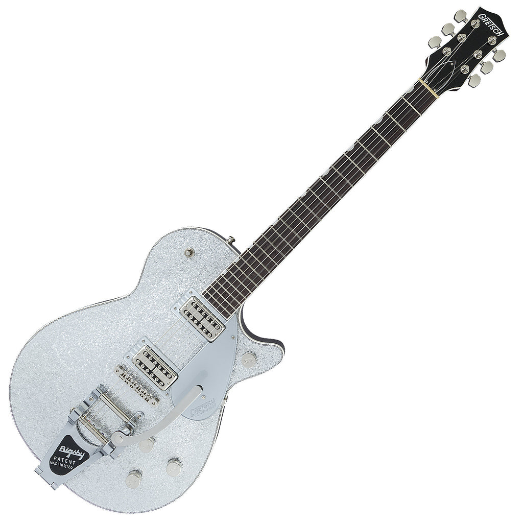 Gretsch G6129T Players Edition Jet FT Bigsby in Silver Sparkle Electric Guitar w/Case - 2402812817