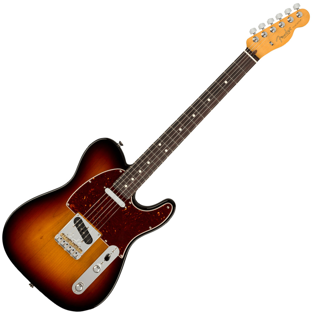 Fender American Professional II Telecaster Electric Guitar Rosewood in 3 Tone Sunburst w/Case - 0113940700