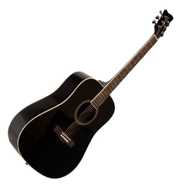 Jay Turser Dreadnought Acoustic Guitar in Black JTA524DBK