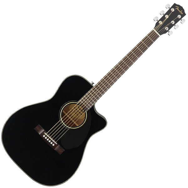Fender CC-60SCE Concert Acoustic Electric Solid Spruce Top in Black - 0970153006